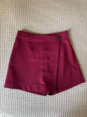 H&M Berry Wrap-Style Skort with Button Detail